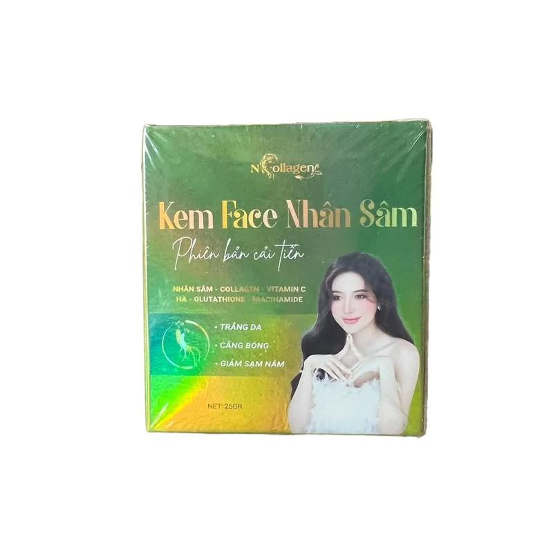 Kem Face Sâm Xanh Cải Tiến Mới Hỗ Trợ  Dưỡng Trắng Da 25g 5