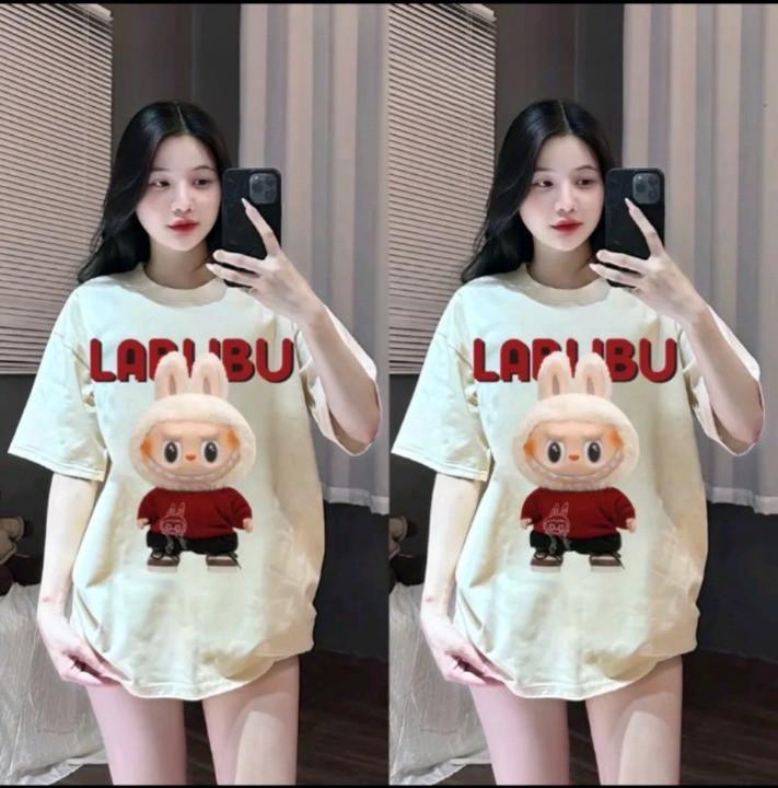 Áo Thun Nam Nữ LABU.BU ĐỎ, Áo Phông Unisex From Rộng Top Cổ Tròn Women