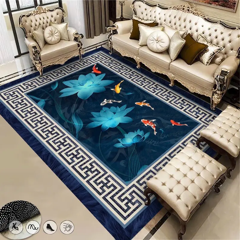 Thảm Trải Sàn Kích Thước To 2M x 3M Đồng Anh Bedding Hoạ Tiết Sang Trọng Trải Phòng Khách Phòng Ngủ Phòng Thờ 4