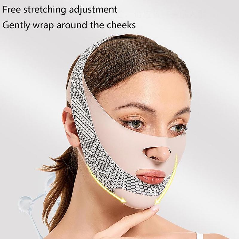 Product Introduction of Reusable Double Chin Reducer, Breathable Face Lifting Strap, Face Shaping Band, Skin Care Tool for Women 5