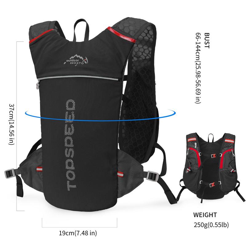 Unisex Colorblock & Letter Print Sports Water Backpack without Hydration Bladder, Sporty Lightweight Backpack for Running Cycling Hiking Skiing Camping, Running Vest, Sports & Outdoor Accessories 2