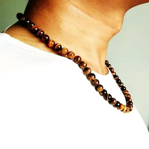 kalung Tiger eye ukuran 60cm 6ml