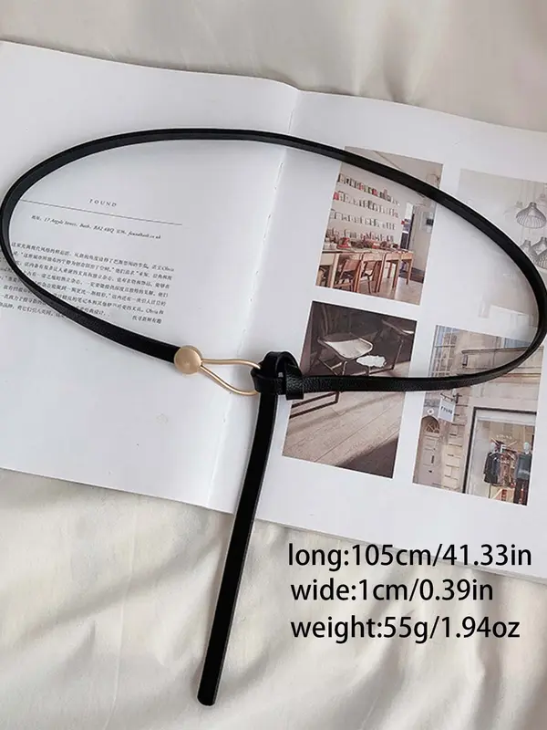 Women's Simple Style Plain Color Knot Belt with Knot Design, Adjustable Belt, Fashion Belt for Daily Clothing Decor, Trendy All-match Belt for Birthday Gift 1