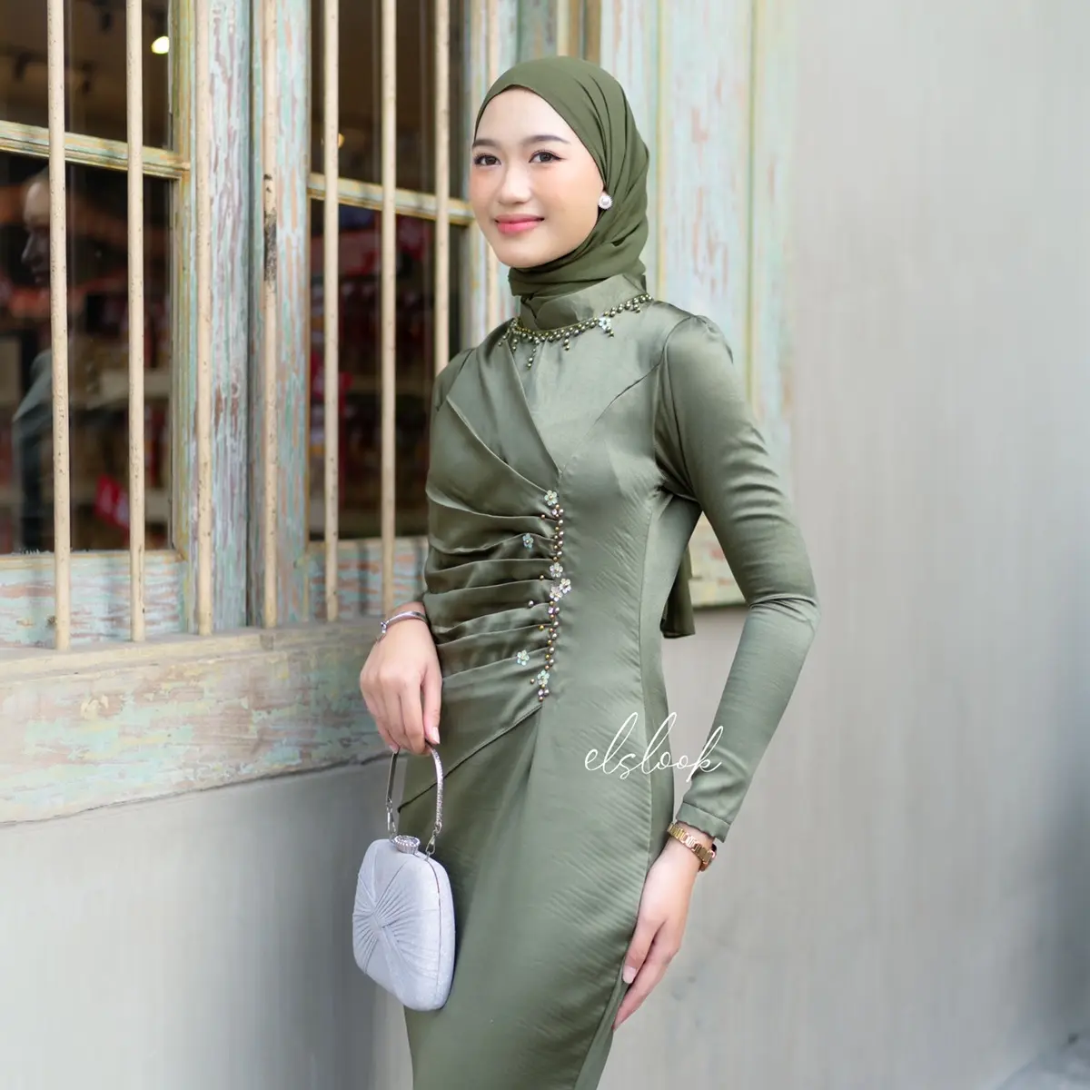 Kharisma dress (READY STOK) satin silk dress outfit kondangan lamaran wisuda dress mermaid silk dress satin dress gaun bridesmaid bodycon dress bodyfit ootd hijab gamis duyung dress kondangan