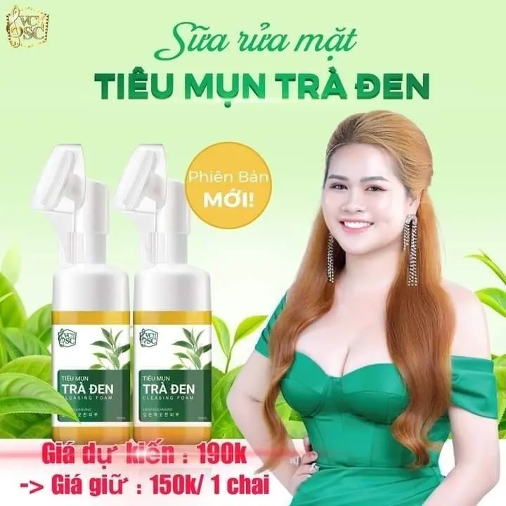 Sửa rửa mặt trà đen - VCSC Skincare Nữ