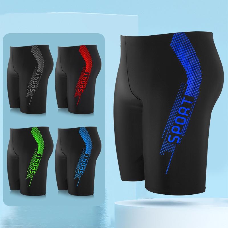 Swimming Trunk Knee-Length Swimsuit for Men Short Swimwear for Diving Swim Water Sports 6