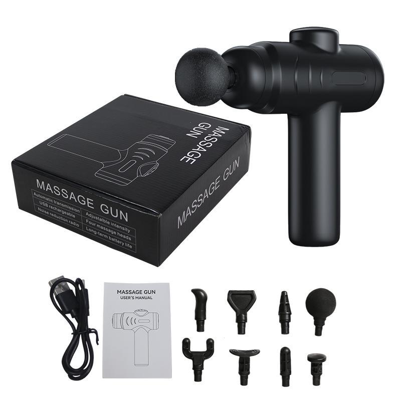 Electric Massager with LCD Display, Handheld Body & Neck Muscle Massager with Replacement Heads, Portable Massage Tool for Home & Travel 8