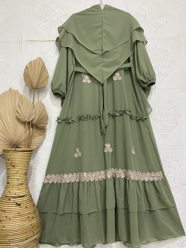 Gamis Syari Ceruty Babydoll Kode SB | Gamis Set Khimar Polos 1