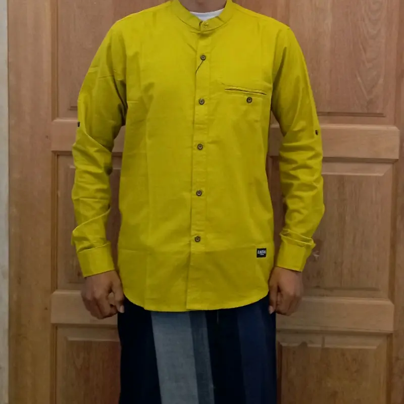 Kemeja koko Lemon Panjang bahan Katun keren 1