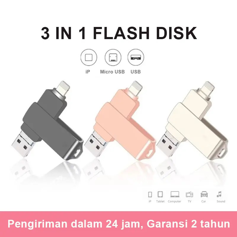 1TB OTG IOS Flashdisk for iphone 6/14 pro Flashdisk USB3.0 3 IN 1 Data ...