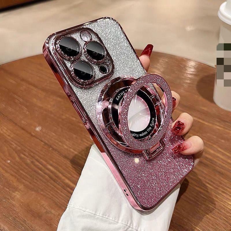 Product Introduction of ELAXIS Casing for VIVO Y18/VIVO Y18s/VIVO Y28s 5G Phone Case Wireless Charge Ring Stand Gradual Glitter Soft TPU Back Cover ES001 26