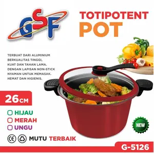 Panci Presto Teflon Totipotent Pressure Cooker Pot 26cm GSF G-5126