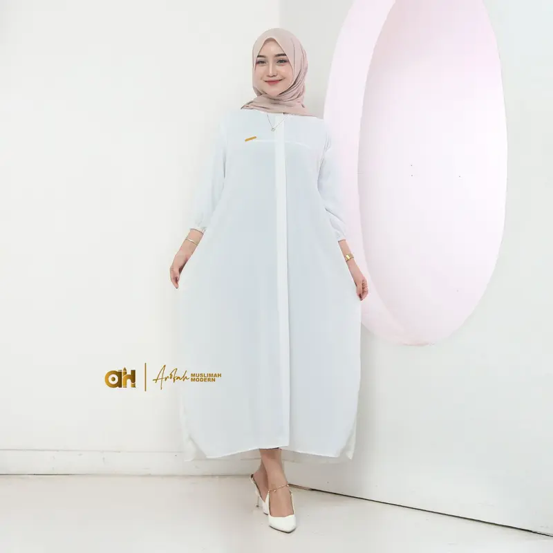 Gamis El Sira Dress Ld 130 cm Busui/ Gamis kekinian/ gamis midi dress crinkle/gamis 2024 terbaru/dress wanita kekinian/gamis baju wanita kekinian/outfit ke pantai 5