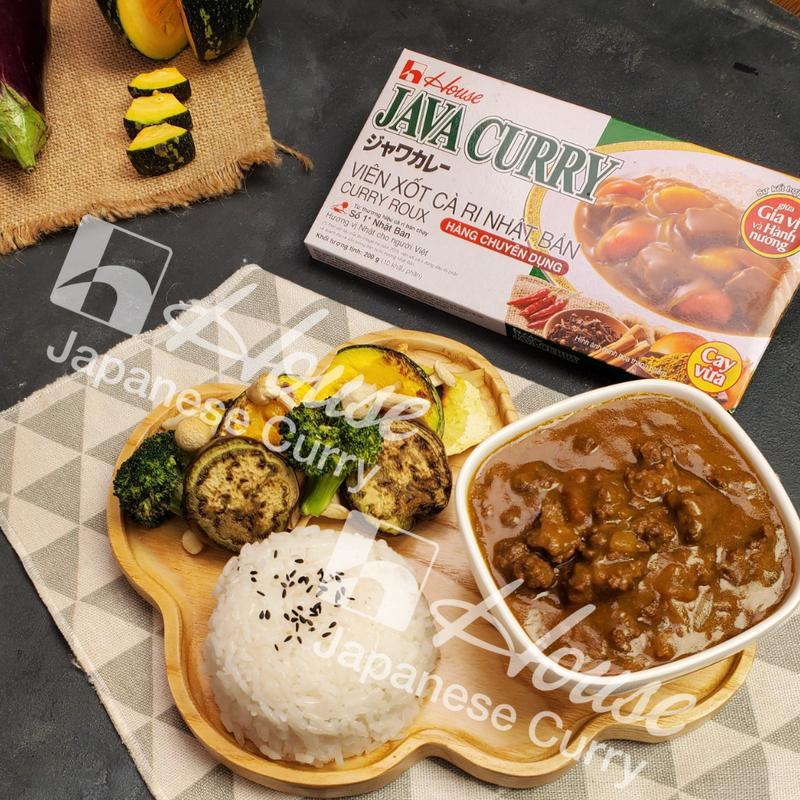 JAVA CURRY 200g – viên xốt cà ri Nhật Bản curry roux - Gia vị nấu cà ri Nhật House Foods - Vị cay vừa - 10 khẩu phần 4