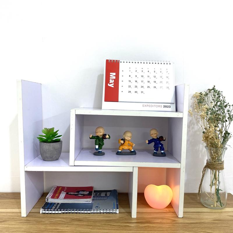 Kệ sách để bàn mini 3 tầng kiểu mới tiện lợi, decor bàn học xinh xắn