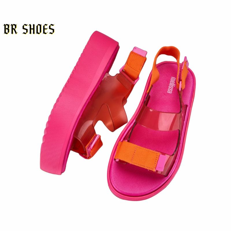Product Introduction of Melissa Official Store Women Shoes Platform Sandals Magic Buckle Women Heightening Shoes Beach Sandals Quality True Love 6