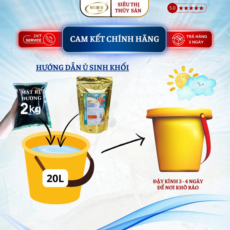 MEN VI SINH BIOTECH - VI SINH CHO AO NUÔI TÔM CÁ - LÀM SẠCH MÔI TRƯỜNG AO NUÔI, KÍCH THÍCH THỨC ĂN TỰ NHIÊN TRÙN CHỈ, ỐC GẠO PHÁT TRIỂN 5