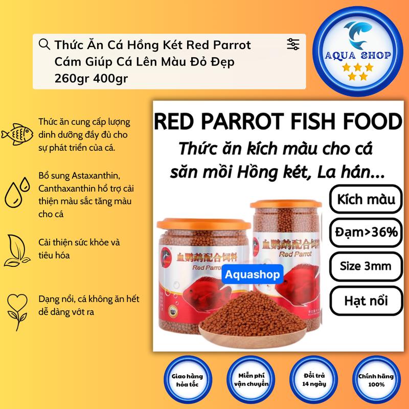  Thức ăn lên màu cho các loại cá hồng két Red Parrot 