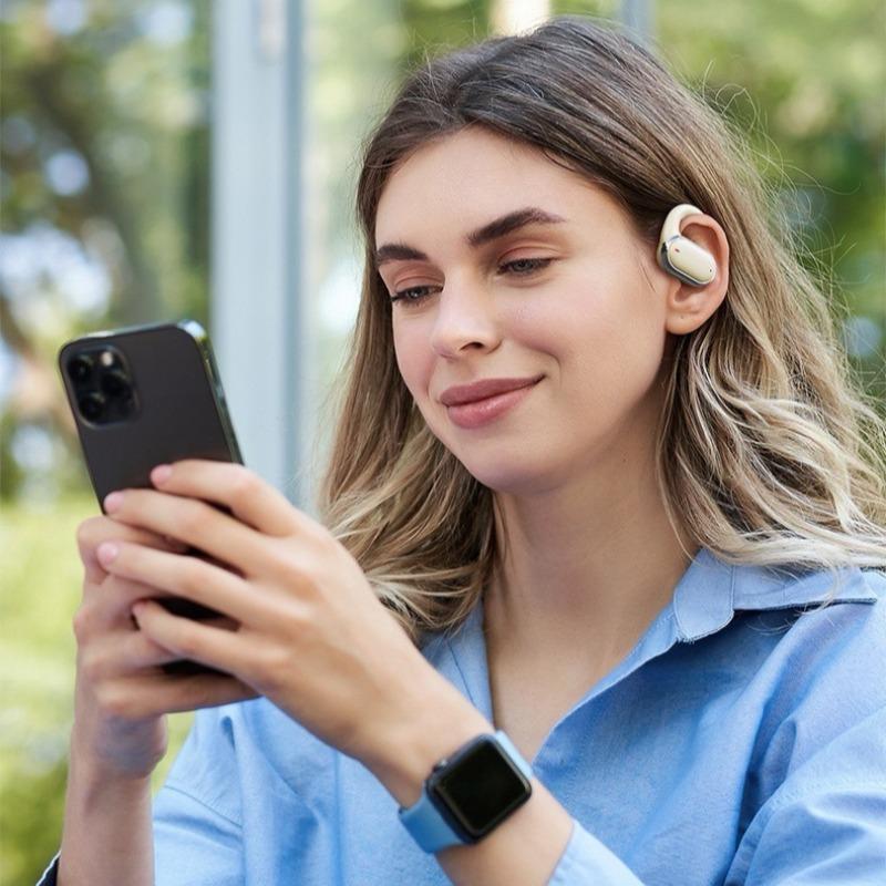 Wireless Bone Conduction Headset, Ear Hook Design Earphone with Digital Display, Noise Cancelling Headset for Sports Running 7