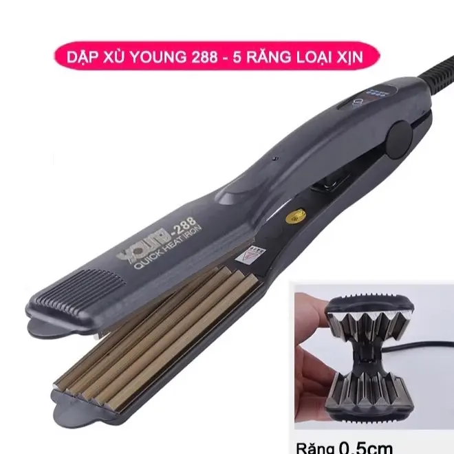 Máy Bấm Xù ( Dập Xù Tóc ) Young-288 Bản To Có Chỉnh Nhiệt Độ
