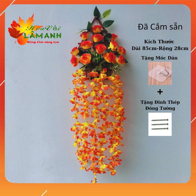 Hoa Treo giả Tường Đã Cắm Sẵn Nhiều Màu và Mẫu mới. Hoa Vải Lâm Anh Đồ trang trí Decor Diy học tập cây cối học tập hoa quả Hoa Sen phổ cập hoa Decor Phòng bó  hoa cẩm tú cầu