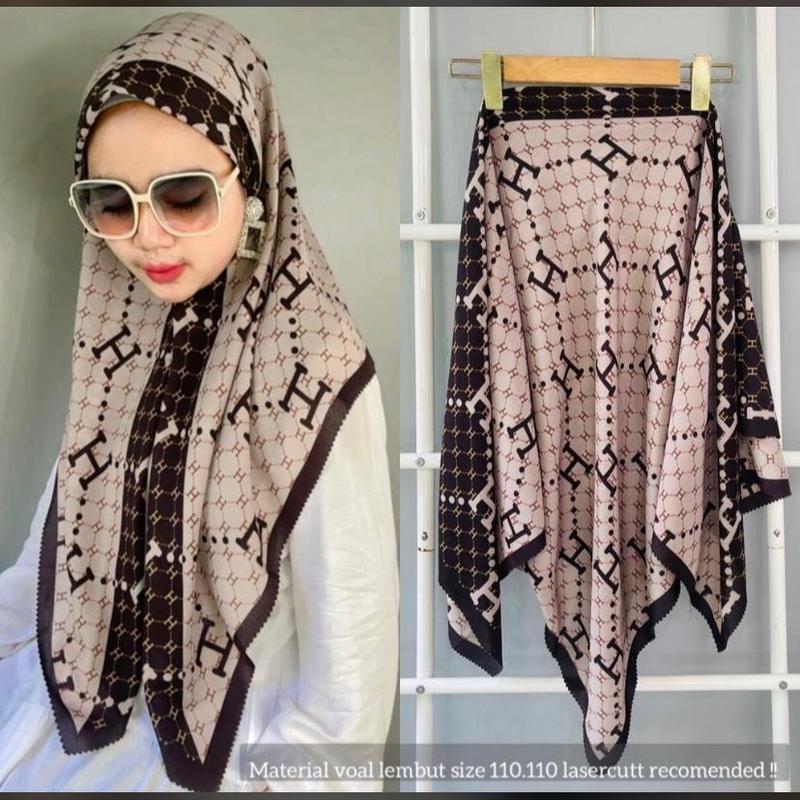Hijab Segiempat Voal Motif Premium H Bolak Balik 2in1 5