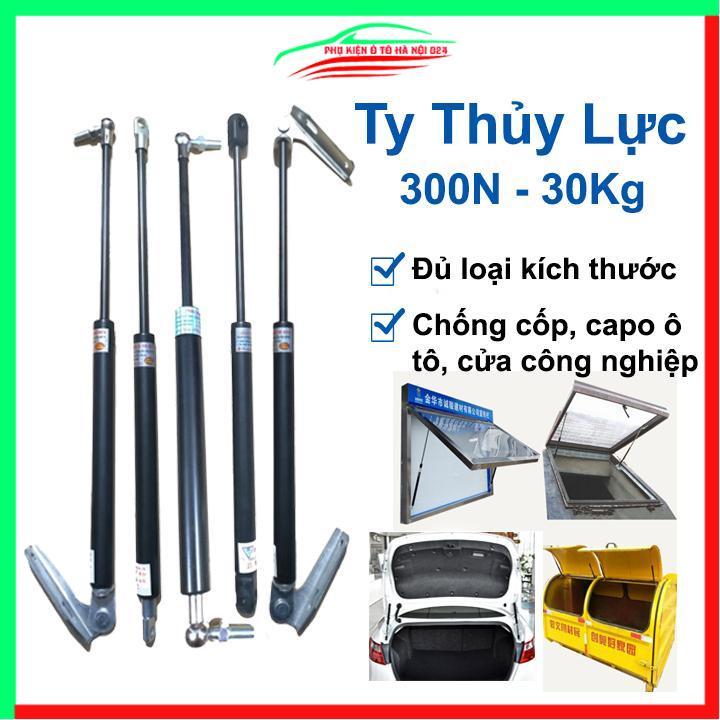 Ty thủy lực 300N - 30kg ben hơi hỗ trợ mở nắp capo cốp ô tô tay cửa nâng đẩy thủy lực chiều dài 20cm-80cm