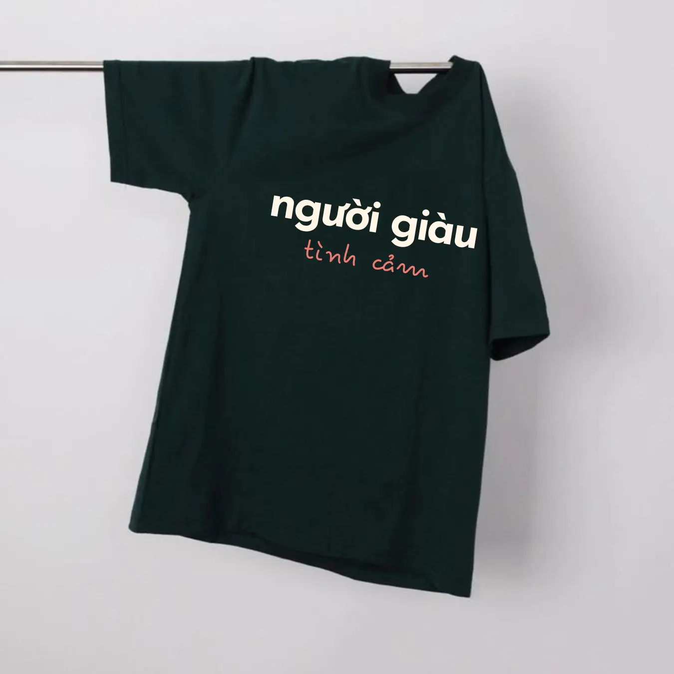 Áo Thun TeeB Studio Người Giàu Tình Cảm Chất Liệu Cotton Thoáng Mát Form UNISEX - ĐEN/TRẮNG
