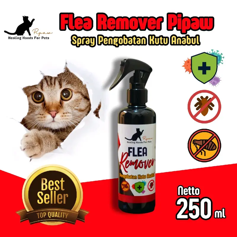 Flea Remover Pipaw - Obat Kutu Anabul 250 ml 0