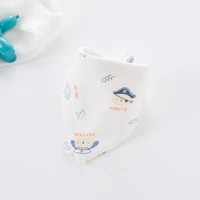 Set 5 khăn yếm tam giác Cotton giữ ấm cổ nhiều mẫu xinh yêu 6