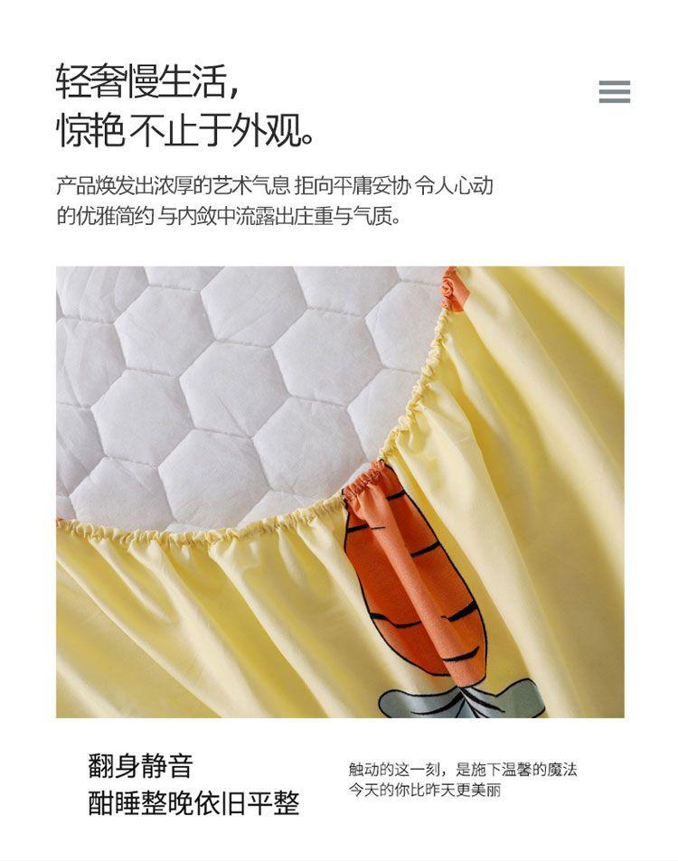 Product Introduction of [30 Days Hot Sale 3491 Pieces] Four Seasons Quilted Mattress Cover Single Piece Thickened Bedspread Non-Slip Fixed Mattress Cover Simmons Protector Full Wrap Cover 3