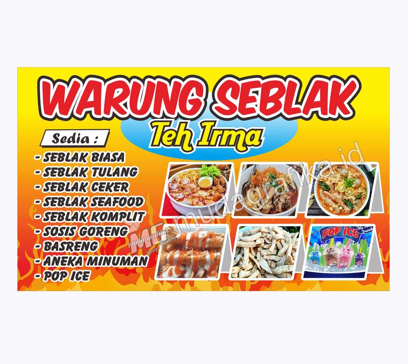 Spanduk Seblak_Banner Seblak Bisa Ganti Nama & Menu _120 x 80 - Shop ...