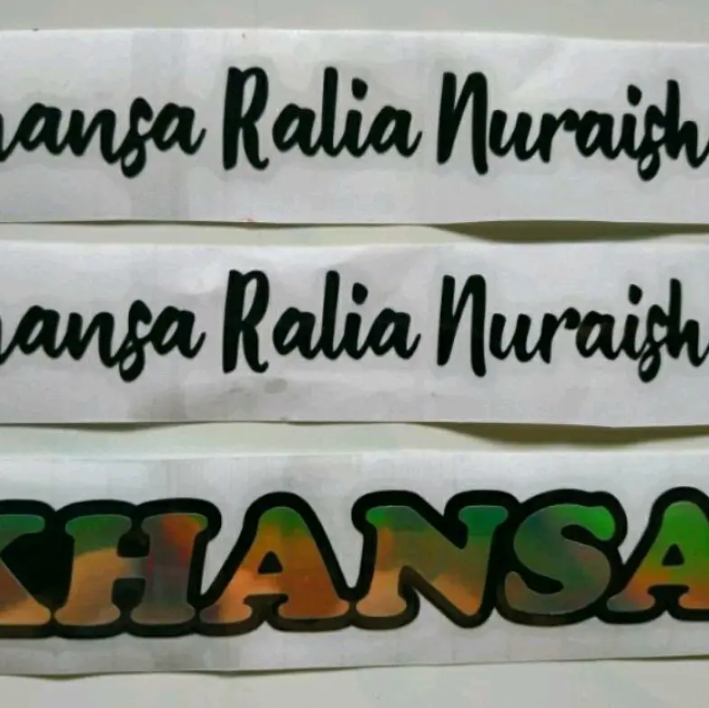 Stiker Hologram Custom Nama Latin Cutting Sticker 2