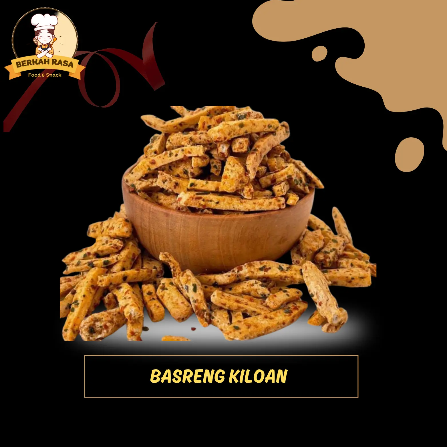Cemilan Basreng 1/2kg Daun Jeruk