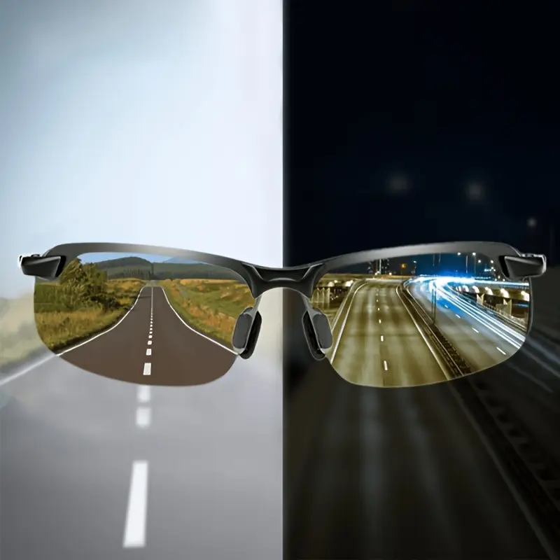 Product Introduction of Men's polarized glasses - day/night dual-use, photochromic, metal frame, comfortable hinge, suitable for fishing and outdoor activities, sports | color changing lens frame 9