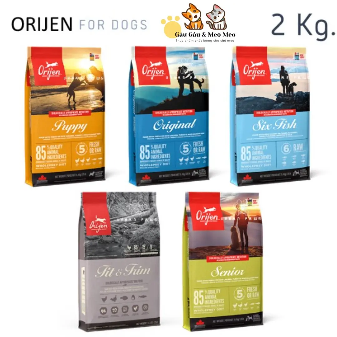 Thức ăn chó Orijen [Bao nguyên seal 2kg] (Grain free)