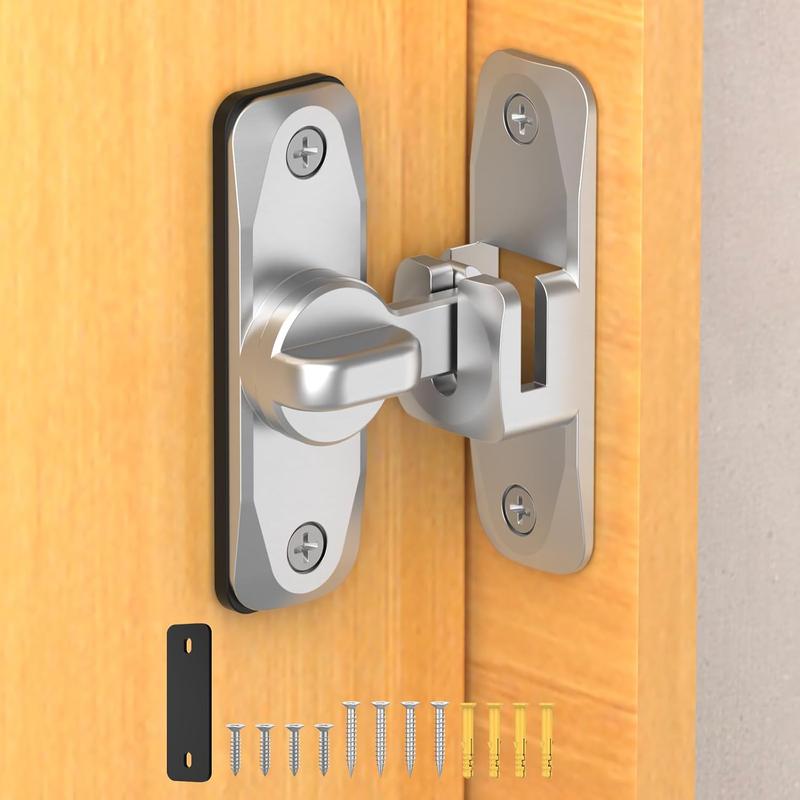 Barn Door Lock, 90/180 Degree Flip Door Locks, Protect Privacy Sliding ...
