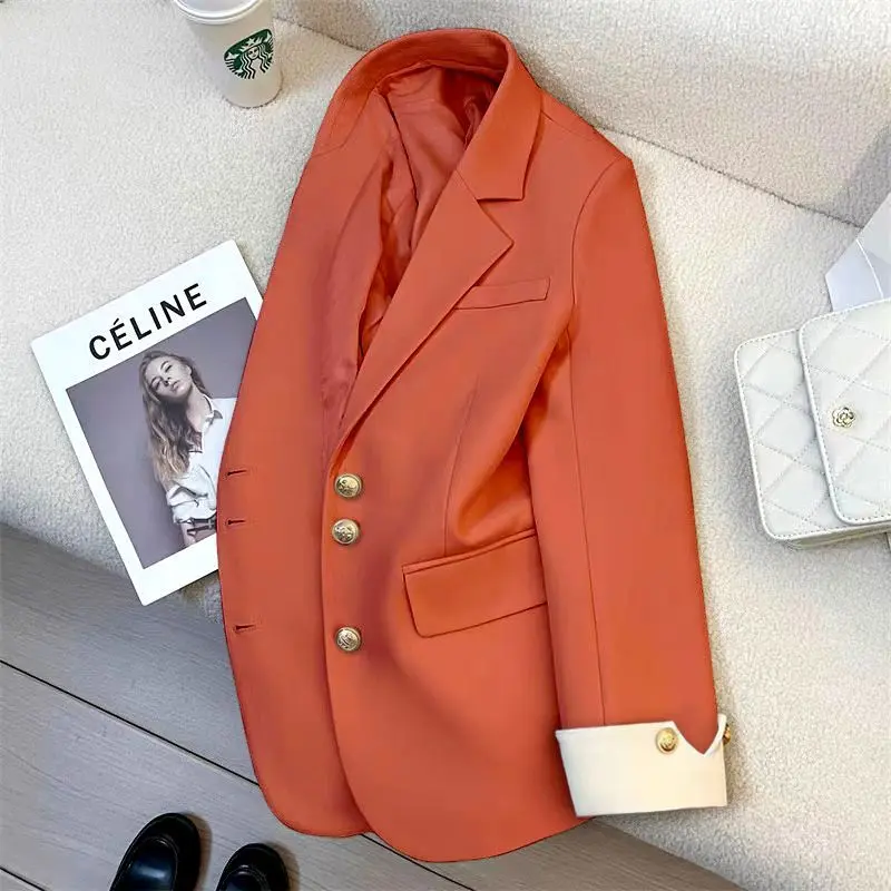 Áo Khoác Vest, Dáng Rộng Vừa Vặn, Thiết Kế Phong Cách Hàn Quốc Mới, Thời Trang Thường Ngày Thanh Lịch, Cao Cấp, Dễ Phối Đồ Thích Hợp Cho Mùa Xuân Và Mùa Thu, Được Bán Chạy Tại Cửa Hàng, Năm 2025