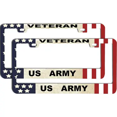 U.S. Army Disabled Veteran License Plate Frame - Chrome