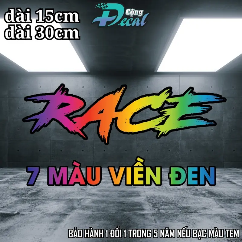 Decal trang trí xe, tem dán xe máy Race, Sticker dán các vị trí trên xe, decal cao cấp chống nước - Cộng Decal 3
