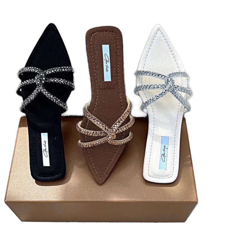 Dép Lê nữ  mũi nhọn dây xoàn xoắn nhiều đế chống trơn trượt. Đai đeo ngón chân DéP Shoes GiàY