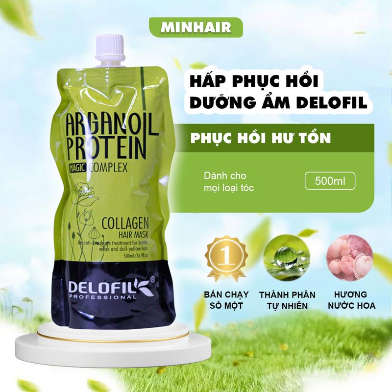Kem Ủ Tóc - Dầu Hấp Delofil Hỗ trợ hạn chế tóc khô xơ - Minhair Women Dưỡng Tóc Nam Nữ Tóc Tẩy Nhuộm