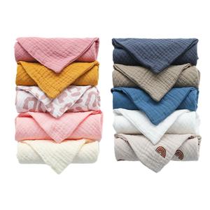 10Pcs Baby Square Towels Infants Wash Hand Face Towel Handkerchief Feeding Bib Burp Cloth Soft Crepe Muslin Saliva Towel
