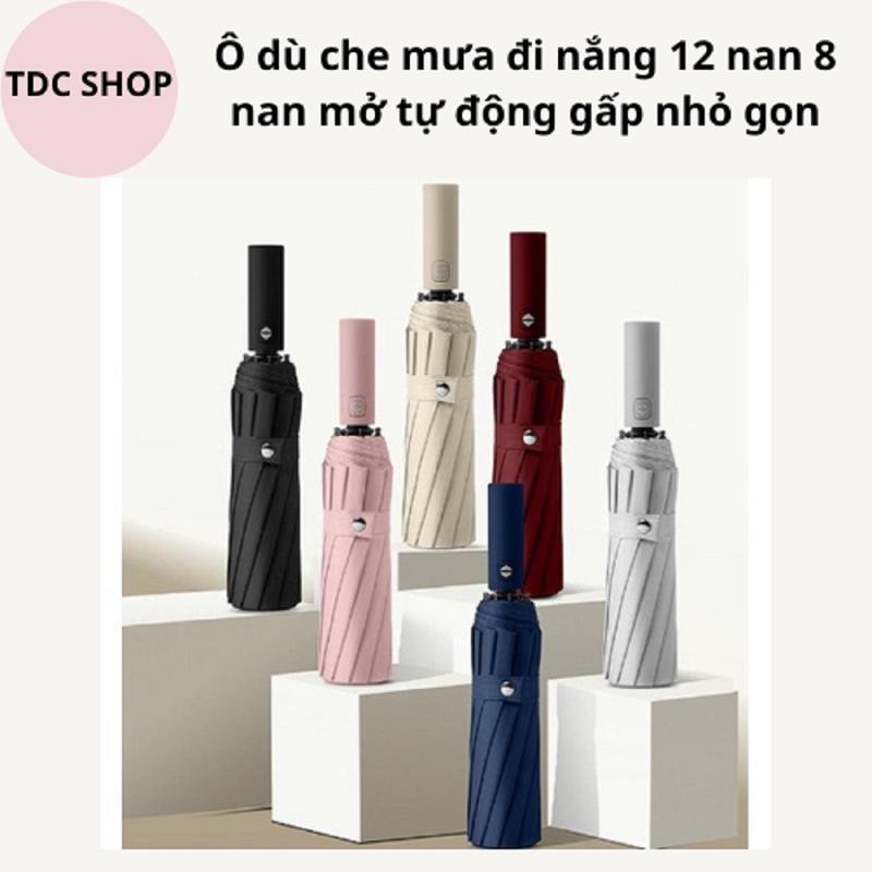 Ô dù che mưa đi nắng 12 nan 8 nan mở tự động gấp nhỏ gọn cầm tay 2 chiều cỡ lớn to cho xe hơi ô tô chống thấm 88321