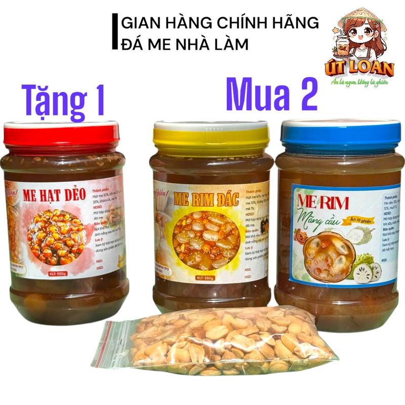 [DEAL LIVE] Combo 2 hủ (hủ 550gr) ME RIM ĐÁC [TẶNG] 1 hủ ME HẠT DẺO (hủ 550gr) vị chua ngọt kèm 1 gói đậu phộng Food Ăn Vặt