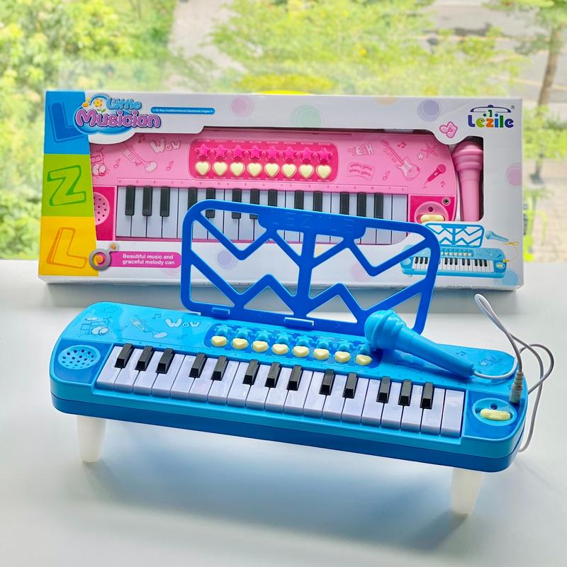 Đàn piano cho bé màu xanh màu hồng cho bé vui chơi hát ca Đồ Chơi Kem Voi