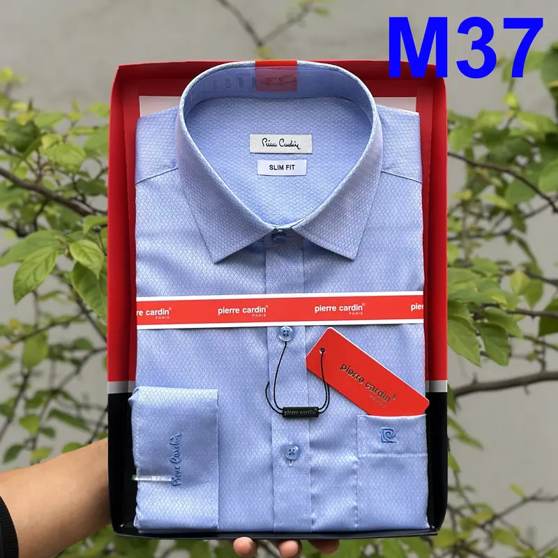 Áo Sơ Mi Pierre Cardin, Áo Sơ Mi Công Sở Dài Tay Trắng Trơn Sang Trọng Tinh Tế, Cúc Khắc Chữ Mẫu Mới 2025 4