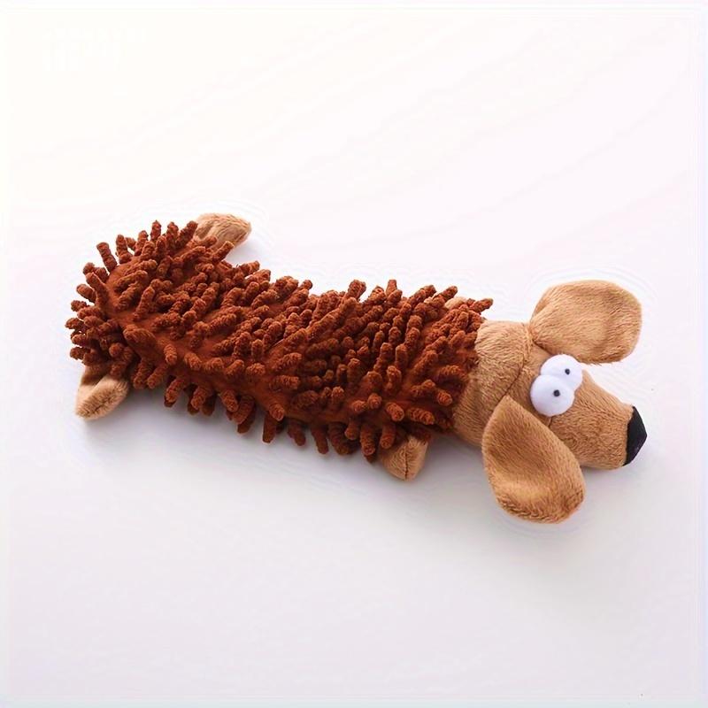 Product Introduction of Interactive plush dog toy with squeaking sound for chewing and molar training - the perfect little dog toy for play and dental health 8