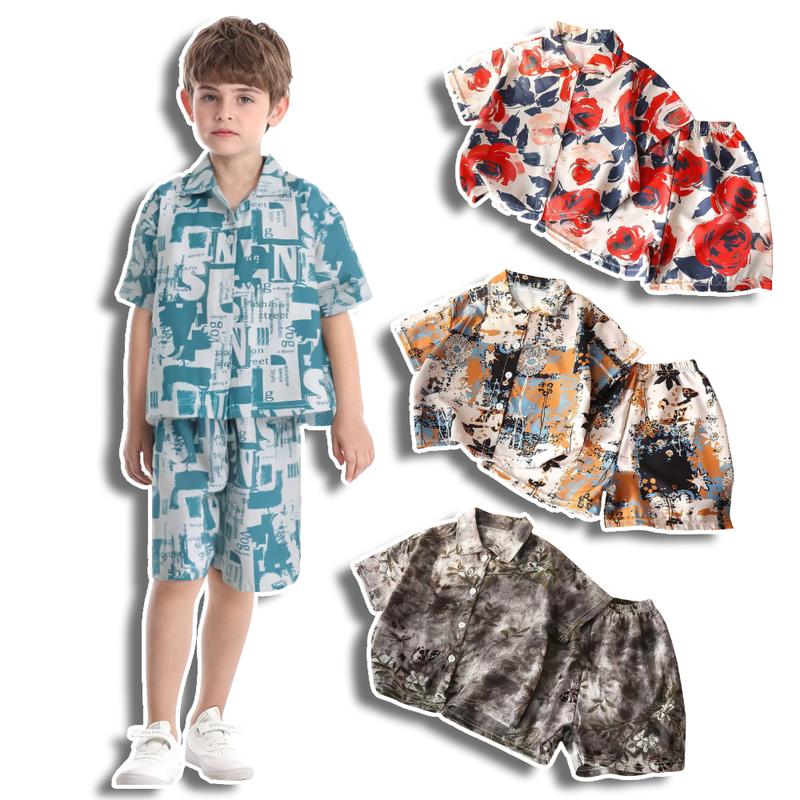 Product Introduction of ชุดฮาวาย ชุดกระเด็นอ่างน้ำ สำหรับเด็กอายุ 1-5 ปี เสื้อยืดและกางเกงขาสั้น แฟชั่นเด็ก สำหรับเด็กหญิงและเด็กชาย 90-120 ซม. 47