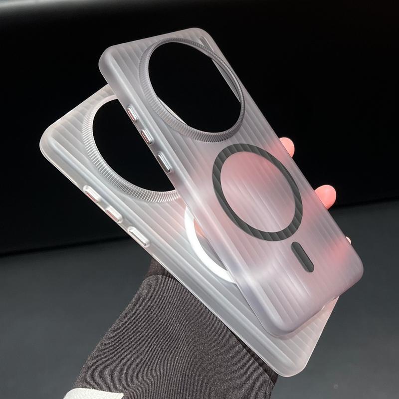 Ốp Điện Thoại Dành Cho Vivo X200 Pro Mini X100 X100S X100S Pro 5G Ốp Trong Suốt Có Thanh Sạc Không Dây Từ Tính Ốp Chống Sốc Cứng Thiết Kế Gợn Sóng Có Bảo Vệ